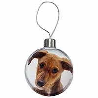 Lurcher Dog Christmas Bauble