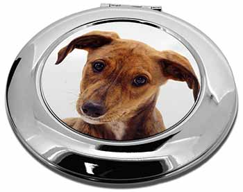 Lurcher Dog Make-Up Round Compact Mirror