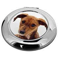 Lurcher Dog Make-Up Round Compact Mirror