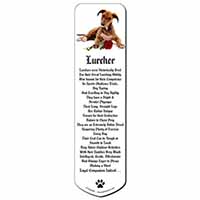 Lurcher Dog with Red Rose Bookmark, Book mark, Printed full colour