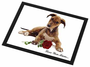 Lurcher with Rose 