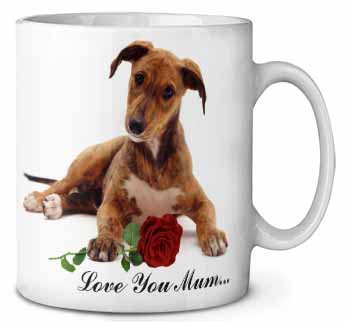 Lurcher with Rose 