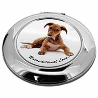 Lurcher Dog-With Love Make-Up Round Compact Mirror