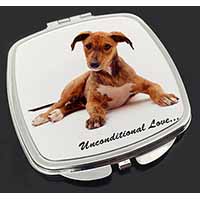 Lurcher Dog-With Love Make-Up Compact Mirror