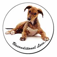 Lurcher Dog-With Love Fridge Magnet Printed Full Colour