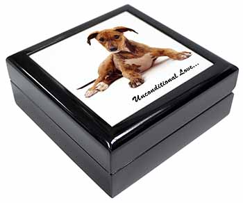 Lurcher Dog-With Love Keepsake/Jewellery Box