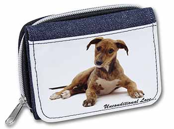 Lurcher Dog-With Love Unisex Denim Purse Wallet