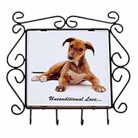 Lurcher Dog-With Love Wrought Iron Key Holder Hooks