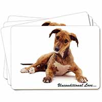 Lurcher Dog-With Love Picture Placemats in Gift Box
