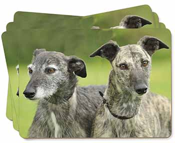 Lurcher Dog Print Picture Placemats in Gift Box
