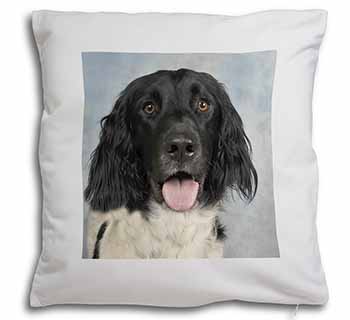 Munsterlander Dog Soft White Velvet Feel Scatter Cushion