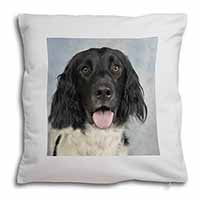 Munsterlander Dog Soft White Velvet Feel Scatter Cushion - Advanta Group®