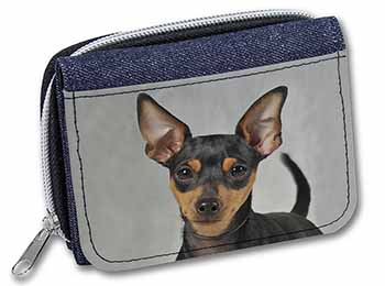 Miniature Pointer Dog Unisex Denim Purse Wallet