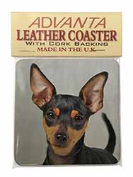 Miniature Pointer Dog Single Leather Photo Coaster