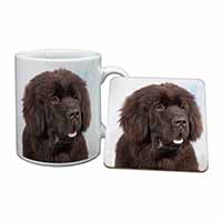 Newfoundland Dog Mug and Coaster Set