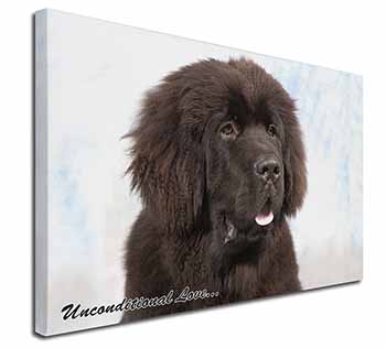 Newfoundland Dog-With Love Canvas X-Large 30"x20" Wall Art Print