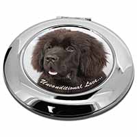 Newfoundland Dog-With Love Make-Up Round Compact Mirror