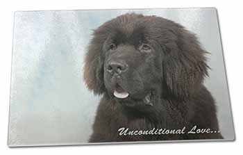 Large Glass Cutting Chopping Board Newfoundland Dog-With Love