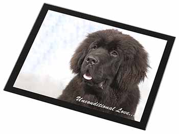 Newfoundland Dog-With Love Black Rim High Quality Glass Placemat