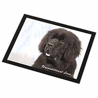 Newfoundland Dog-With Love Black Rim High Quality Glass Placemat