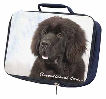 Newfoundland Dog-With Love Navy Insulated School Lunch Box/Picnic Bag