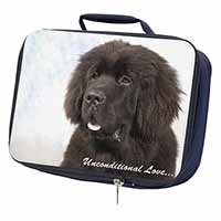 Newfoundland Dog-With Love Navy Insulated School Lunch Box/Picnic Bag