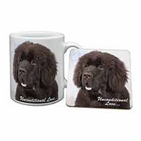 Newfoundland Dog-With Love Mug and Coaster Set