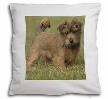 Norfolk Terrier Dog Soft White Velvet Feel Scatter Cushion
