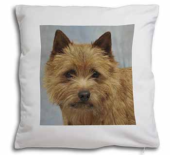 Norfolk-Norwich Terrier Dog Soft White Velvet Feel Scatter Cushion