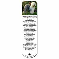 Old English Sheepdog Bookmark, Book mark, Printed full colour