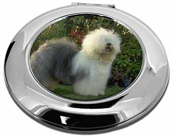 Old English Sheepdog Make-Up Round Compact Mirror