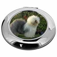 Old English Sheepdog Make-Up Round Compact Mirror