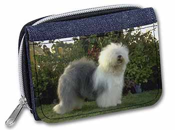 Old English Sheepdog Unisex Denim Purse Wallet