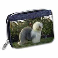 Old English Sheepdog Unisex Denim Purse Wallet