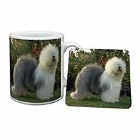 Old English Sheepdog Mug and Coaster Set