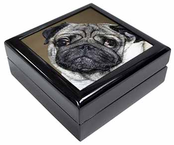 Cute Pug Dog Keepsake/Jewellery Box