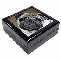 Cute Pug Dog Keepsake/Jewellery Box