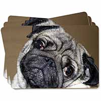 Cute Pug Dog Picture Placemats in Gift Box