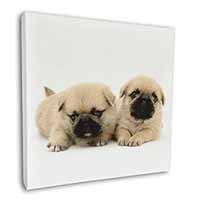 Pugzu Dog Square Canvas 12"x12" Wall Art Picture Print