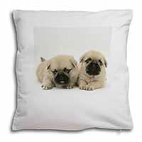 Pugzu Dog Soft White Velvet Feel Scatter Cushion