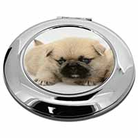 Pugzu Dog Make-Up Round Compact Mirror