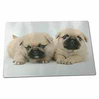 Large Glass Cutting Chopping Board Pugzu Dog