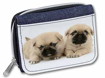 Pugzu Dog Unisex Denim Purse Wallet