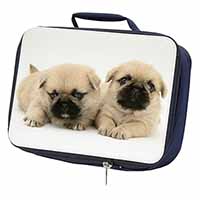 Pugzu Dog Navy Insulated School Lunch Box/Picnic Bag