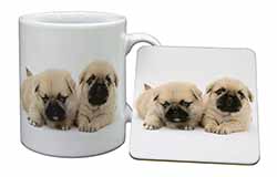 Pugzu Dog Mug and Coaster Set