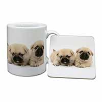 Pugzu Dog Mug and Coaster Set