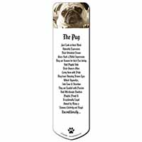 Cute Pug Dog Bookmark, Book mark, Printed full colour