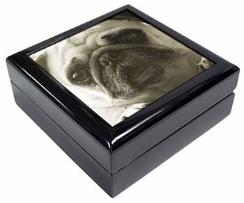 Cute Pug Dog Keepsake/Jewellery Box