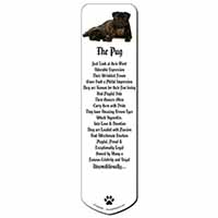 Pug Dog and Puppy Bookmark, Book mark, Printed full colour