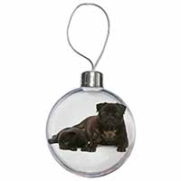 Pug Dog and Puppy Christmas Bauble